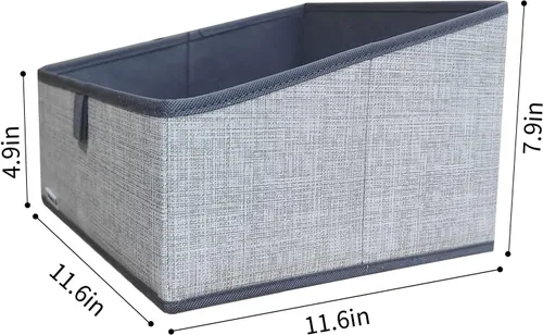 Miniatura 2 de Paquete de 3 contenedores de almacenamiento para armario, caja de almacenamiento grande trapezoidal, cestas de tela plegables para organizar ropa