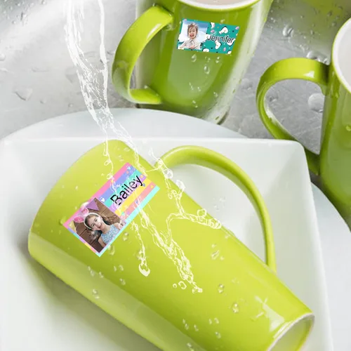 Miniatura 5 de 78 etiquetas personalizadas para niños con fotos impermeables, etiquetas de nombre personalizadas para suministros escolares, guardería, botellas