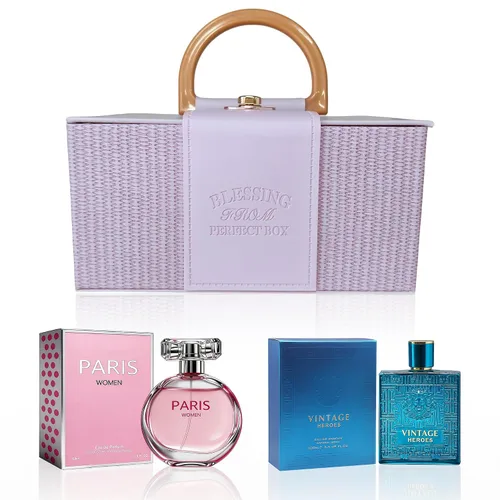 Miniatura 22 de 6PM - Juego de colonia de pareja Royal & Pink, 100 mlx2 Eau de Parfum de larga duración aroma floral y afrutado para mujeres y hombres, perfume