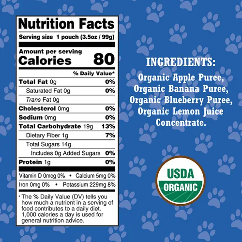Miniatura 3 de Paw Patrol Bold Blueberry Organic Mixed Fruit Squeeze Pouch 3.5 oz (paquete de 10)