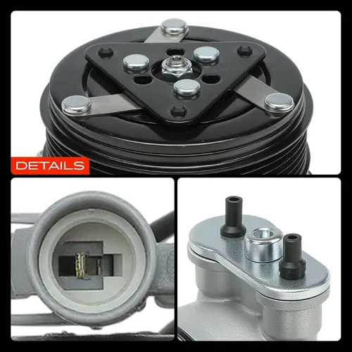 Miniatura 9 de A-Premium Compresor de aire acondicionado con embrague compatible con Pontiac Vibe 1.8L 2003-2008, estilo CVC