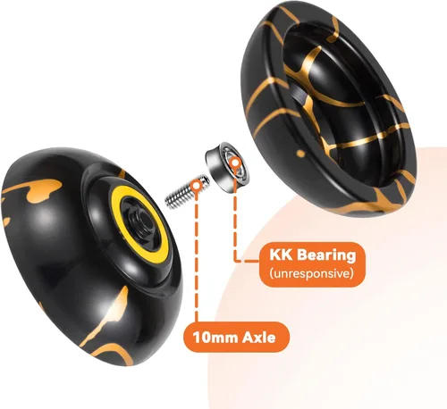 Miniatura 3 de MAGICYOYO Yoyos N11 Professional Unresponsive, paquete de 2 unidades – K2 Crystal Responsive Yoyo para niños, Yoyo de aleación de metal Pro Yoyo