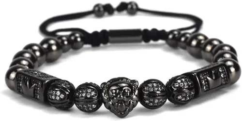 Miniatura 2 de Pulseras de tenis para mujer, pulsera ajustable con circonita y cabeza de león, pulsera universal ajustable para hombres y mujeres (B)