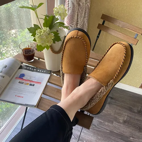 Miniatura 6 de Mocasines para hombre, con forro polar, espuma viscoelástica, para interiores y exteriores