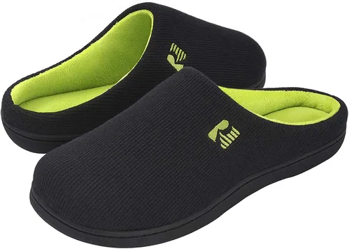 Pantuflas RockDove para hombre de espuma viscoelástica, dos tonos de color