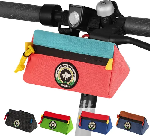 Miniatura 17 de Bolsa para Manillar de Bicicleta Vortika, Paquete de Cesta Frontal para Bicicleta Infantil, Bolsa Impermeable para Bicicletas, Bolsa Pequeña