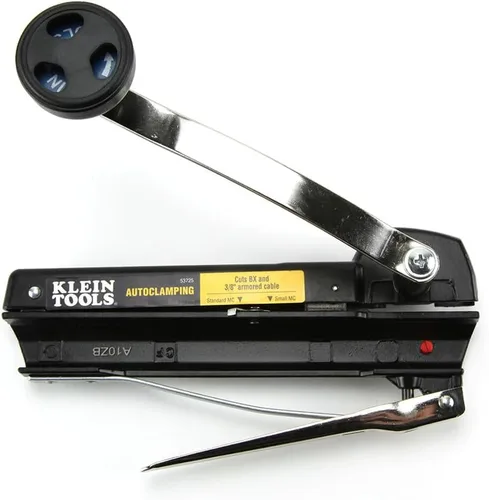 Miniatura 6 de Klein Tools 53725 Cortador de cables blindado y BX, corta cable blindado de hasta 3/8 pulgadas-BX-AC-MC-MCAP-Greenfield, con almacenamiento