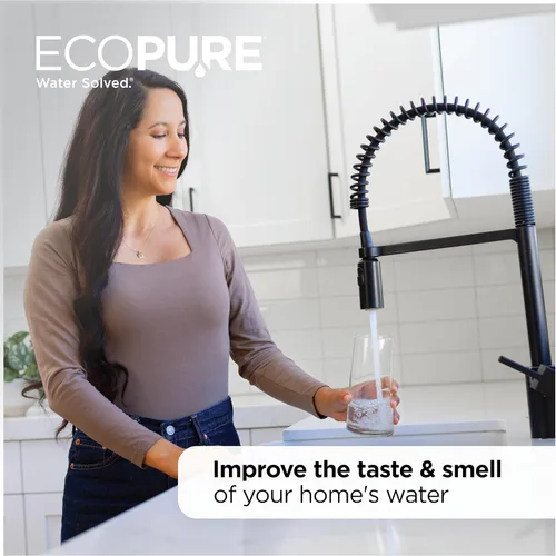 Miniatura 7 de EcoPure EPW4C - Filtro de agua de repuesto para todo el hogar, ajuste universal, se adapta a la mayoría de los principales sistemas de marcas