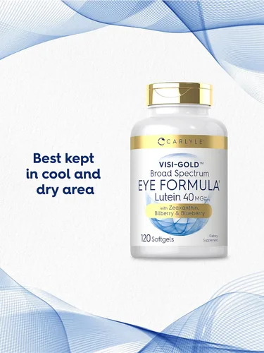 Miniatura 3 de Carlyle Suplemento para la salud ocular 120 cápsulas blandas con luteína de 40 mg, zeaxantina, arándano y arándano Vitaminas de apoyo ocular