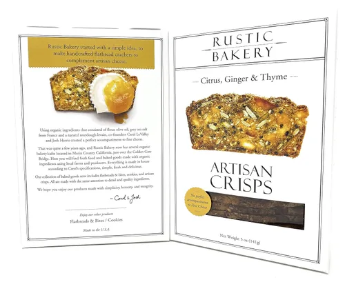 Miniatura 3 de Generic Rustic Bakery Artisan Crisps Crackers Bundle Citrus Ginger & Thyme with Kokobunch Kit 2 Pk - 5 oz.