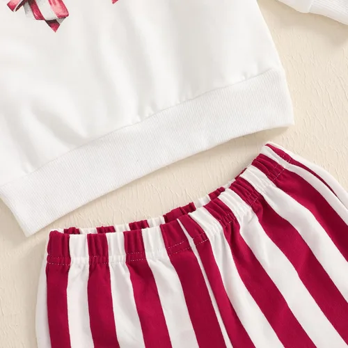 Miniatura 55 de Kaipiclos Ropa occidental para bebé niña, con lindo estampado con volantes, manga larga, pantalones para otoño e invierno, trajes de vaquera