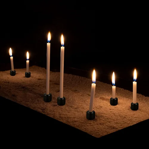 Miniatura 7 de Suclain 10 Pcs 0.7 Inch Chime Candle Holder Small Candle Holders Ceramic Holder for Rituals, Spells, Vigil, Altar, Witchcraft, Wiccan Supplies