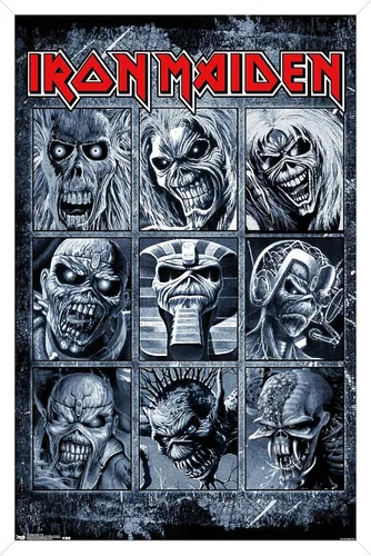 Miniatura 8 de Trends International Iron Maiden - Grid Wall Poster, 14.725" x 22.375", Barnwood Framed Version