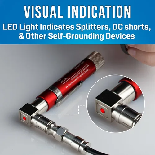 Miniatura 3 de Jonard Tools PT-100 Rastreador de Cable Coaxial de Bolsillo Probador de Continuidad y Tóner con Pitido Audible y LED, Rojo