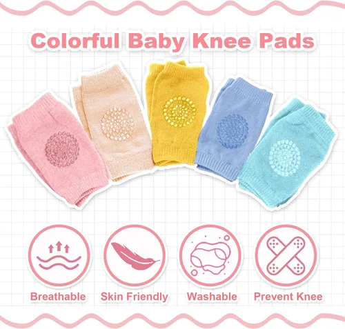 Miniatura 13 de Almohadillas antideslizantes para gatear para bebés, protegen la rodilla del bebé para gatear
