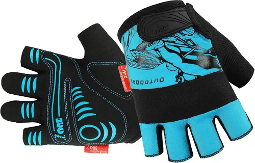 FOUR-AM Guantes de ciclismo, guantes de bicicleta de 0.157 in de seguridad en los nudillos. Guantes de ciclismo de montaña de medio dedo MTB DH