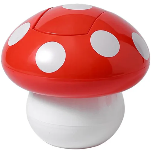 SHERCHPRY Cubo de basura de hongos, pequeño cubo de basura de hongos, lindo cubo de basura de hongos, cubos de basura de escritorio para el hogar,
