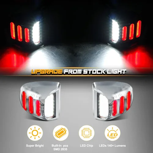 Miniatura 3 de Lámparas LED para matrícula compatibles con Silverado Suburban Tahoe GMC Sierra 1500 2500 3500 HD Escalade EXT, 6000 K, color blanco, paquete de 2