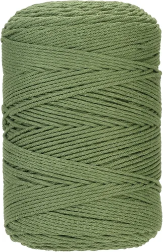 Miniatura 67 de Cuerda de macramé 4 mm x 328 yardas Natural Cuerda de algodón para macramé Cuerda de macramé colorida Cordón de algodón suave Suministros de macramé