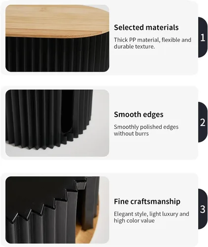 Miniatura 6 de Caja de organización de cables con tapa de madera Caja organizadora de cables grande para ocultar la regleta de alimentación y debajo