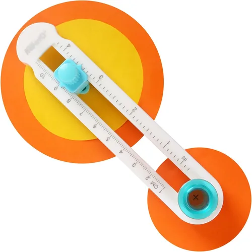 KW-triO Cortador de círculos para manualidades de papel, herramienta de corte circular, brújula giratoria, diámetro de corte ajustable, rango de