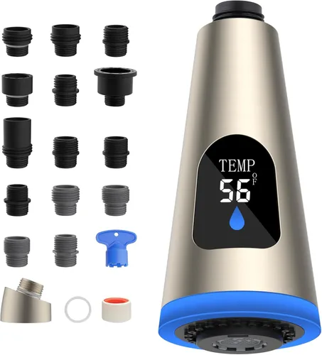 Miniatura 6 de Hygie Rinse Cabezal de llave de cocina universal de reemplazo con rociador de 3 funciones compatible con grifos Kohler/Moen/Delta, kit de adaptador