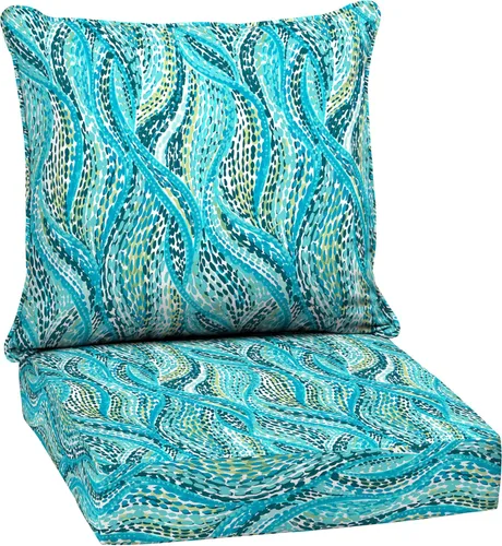 Miniatura 162 de Arden Outdoor Deep Seat Cushion Set, 24 x 24 pulgadas, Cojín para exteriores resistente al clima, a la lluvia y a la decoloración para silla, sofá