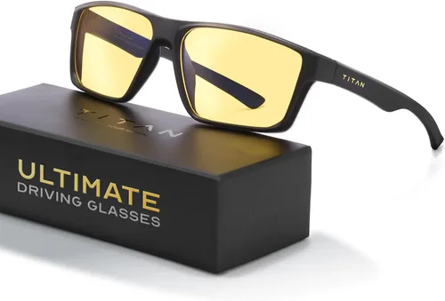 Miniatura 15 de Titan - Lentes de juego anti luz azul para hombre, protección UV400, bloqueo de luz azul para computadora, fatiga ocular Negro