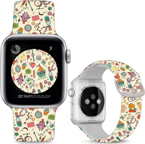 Miniatura 15 de Correas de reloj de silicona suave compatibles con Apple Watch de 1.496 in 1.575 in 1.614 in 1.654 in 1.732 in 1.772 in 1.811 in 1.929 in Ultra 2
