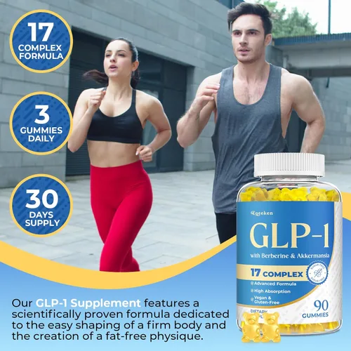 Miniatura 7 de GLP-1, suplemento de GLP-1 para mujeres y hombres Fórmula científica de 17 en 1, gomitas de GLP1 con berberina, Akkermansia para la absorción