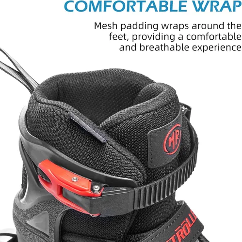 Miniatura 3 de METROLLER Patines en línea para mujeres, patines en línea ajustables para adultos, para adolescentes y niños Rojo