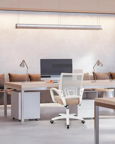 Miniatura 2 de NEO CHAIR Silla de escritorio de oficina para computadora, ergonómica de malla para juegos, asiento trasero medio con cómodo soporte lumbar, altura