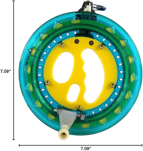 Miniatura 8 de Bobinadora de carrete de cuerda de cometa de 7 pulgadas de diámetro con línea de 600 pies (60 libras) para niños, adolescentes y mujeres Azul