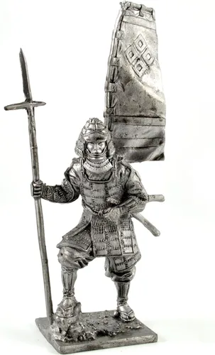 Miniatura 5 de General chino, dinastía Han. Escultura de metal. Colección 2.126 in (escala 1/32) Figura miniatura. Soldados de juguete de lata