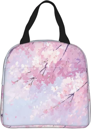 Miniatura 24 de Lonchera con diseño a cuadros azules aislada, bolsa térmica para almuerzo para adultos, niños, niñas, mujeres, oficina, trabajo, escuela, picnic