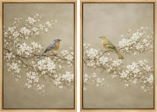 Miniatura 69 de SIGNWIN Lienzo enmarcado para pared, juego de arte sereno de paisaje de pantanos, ilustración rústica, arte moderno, minimalismo, decorativo