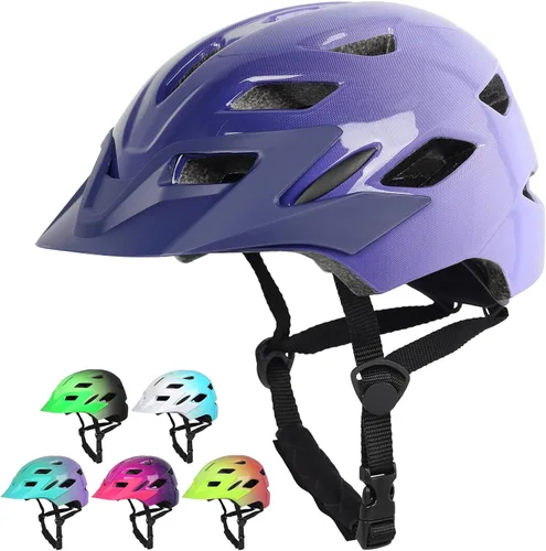 Miniatura 23 de Kids Bike Helmet,Bavilk Kids Boys Girls Bike Helmets with LED Light Detachable Visor Children Youth Teen Multi-Sport for Skating Cycling Scooter