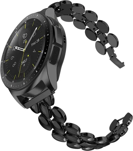 TOYOUTHS Compatible con Samsung Galaxy Watch 7/FE/6/5/4 de 1.575 pulgadas, 1.732 pulgadas, correa de cadena de metal de 0.787 pulgadas para Galaxy
