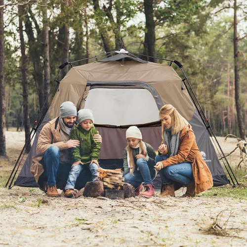 Miniatura 7 de CAMEL CROWN 4/6 Person Instant Cabin Tent, Pop Up Windproof Tents for Camping, 60-Second Setup Family Tent with Carry Bag for Outdoor Hiking Marrón
