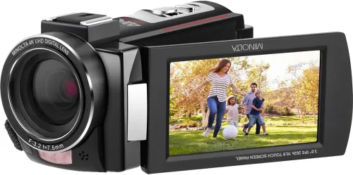 Miniatura 3 de Minolta MN4K25NV 4K Ultra HD 30 Mega Pixels Night Digital Vision Videocámara (negro) Paquete con tarjeta de memoria de 128 GB + trípode de cámara +