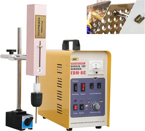 Máquina removedor de taladro de grifo roto de 800 W, EDM-8C, EDM portátil, 110 V, quita M2-M20 de diámetro. Tornillo de 0.07 a 0.78 pulgadas (5/64