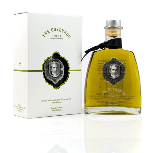 The Governor Premium Extra Virgin Olive Oil - Lianolia sin filtrar, prensada en frío, de origen único - Pimienta, robusta, floral, notas afrutadas -