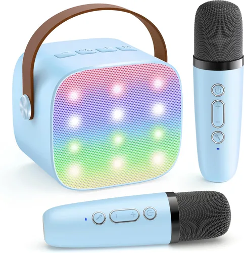 Miniatura 16 de YLL Mini máquina de karaoke para niños y adultos, regalos de cumpleaños para niños de 3, 4, 5, 6, 7, 8, 9 años o más, altavoz Bluetooth portátil
