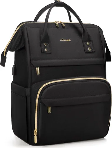Miniatura 19 de LOVEVOOK Mochila para portátil de mujer, mochila de 15,6 pulgadas con cargador, mochila resistente al agua para profesores, mochila de trabajo