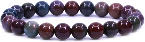 Miniatura 5 de Amandastone Pulsera elástica de cuentas redondas de 0.315 in con piedras preciosas naturales de 7 pulgadas