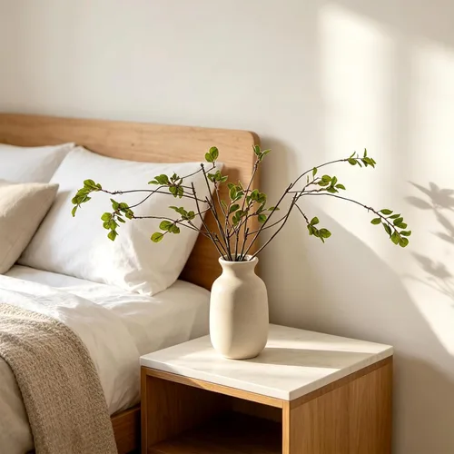 Miniatura 3 de 6Pcs 23.2inch Artificial Greenery Stems Artificial Ficus Branches Faux Ficus Twig Plants Green Silk Leaf Spray for Home Office Wedding Vase Filler