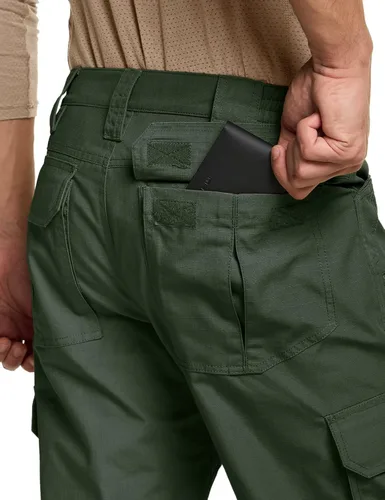 Miniatura 6 de CQR Pantalones tácticos para hombre, resistentes al agua, pantalones cargo Ripstop, ligeros EDC trabajo, senderismo, ropa para exteriores