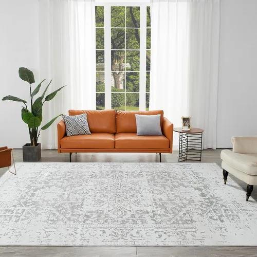Miniatura 94 de Syalife 6x9 Alfombra Lavable para Área, Ultra Suave Antideslizante, Pila Baja, Alfombra Vintage Resistente a Manchas para Sala de Estar, Alfombra