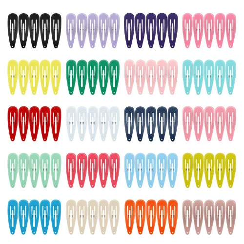 Miniatura 6 de ECADY Juego de 100 pinzas para el cabello de metal con cierre para niñas, bebés y niños, broches de moño perfectos para cabello fino, cabello grueso