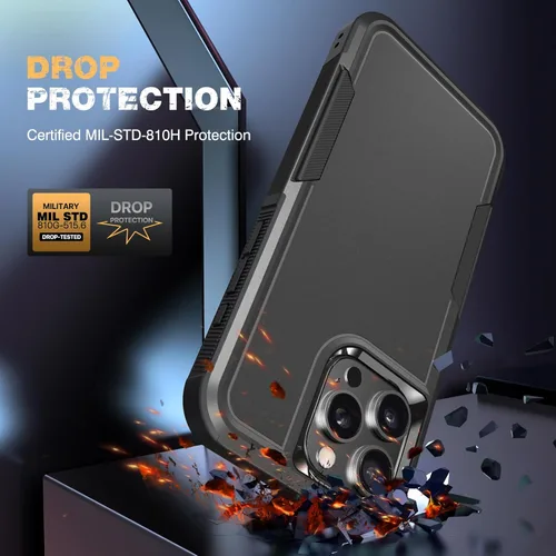 Miniatura 4 de Diaclara Funda diseñada para iPhone 12 Pro Max, [con protector de pantalla de privacidad] [antiespía] [protección contra caídas de grado militar]